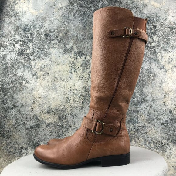 Naturalizer Women's Size 9M Jillian Brown Leather Knee High Tall Riding Boots - Picture 7 of 16